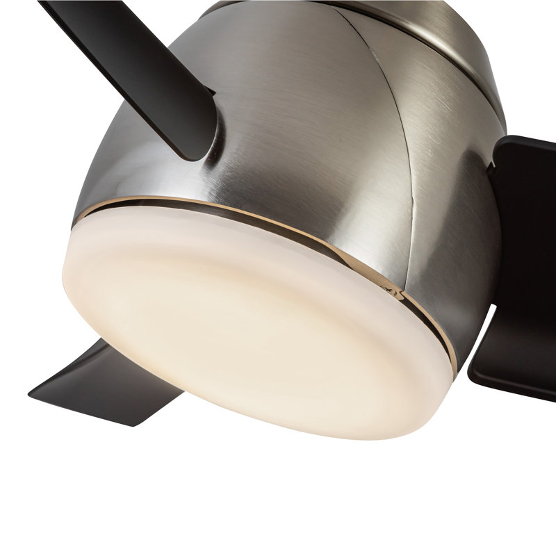 Thalia Smart LED Downrod Ceiling Fan, Matte Black, Brushed Nickel