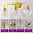 3-Light Dimmable Gold Vanity Light