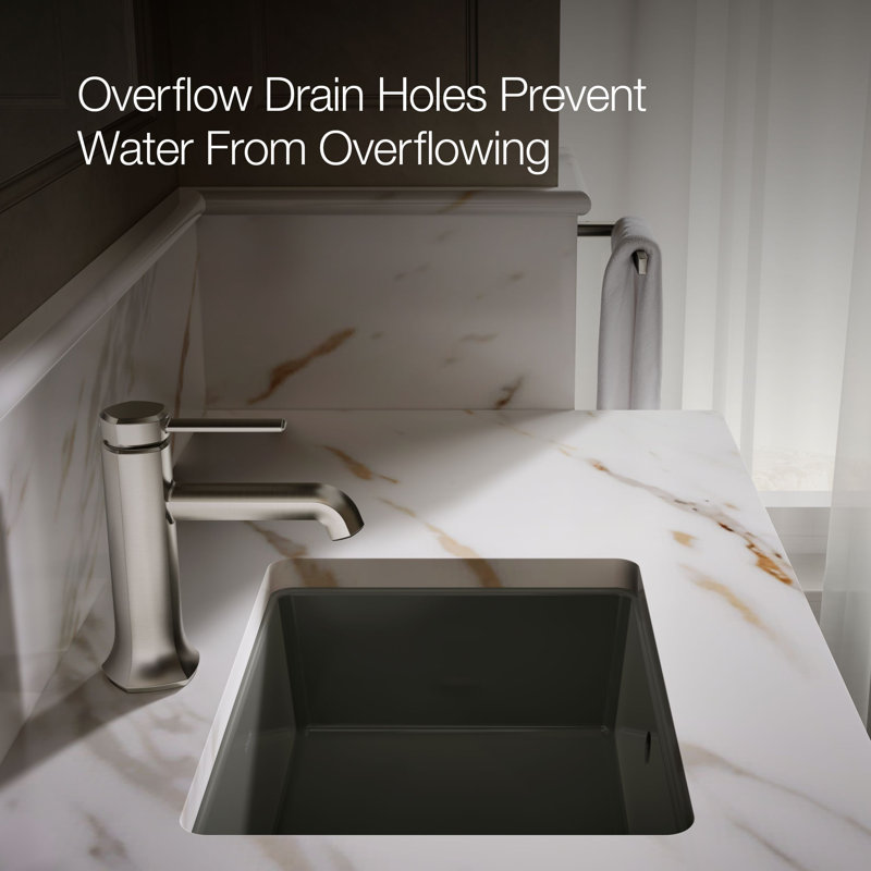 Under-Mount Bathroom Sink, Thunder Gray