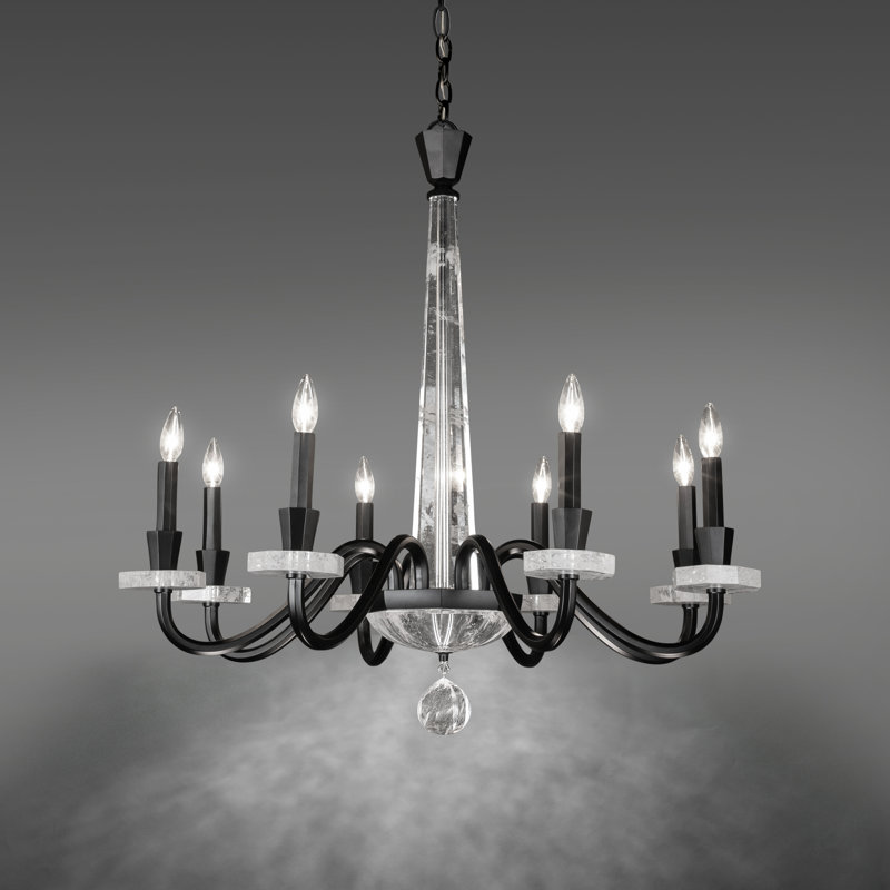 8 - Light Chandelier, Black