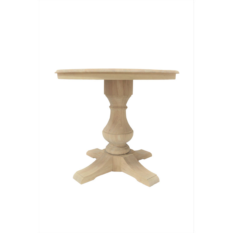 Chastine Round Solid Wood Dining Table, 36" W x 36" L