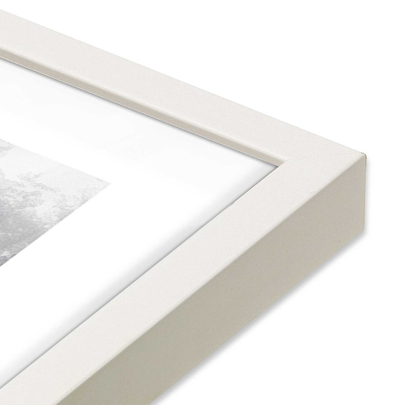 «Misty Solace», reproduction sur toile, Cadre opaque blanc, H 13,5 po x l 13,5 po