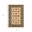 Tapis oriental beige et noir 2 pi x 5 pi