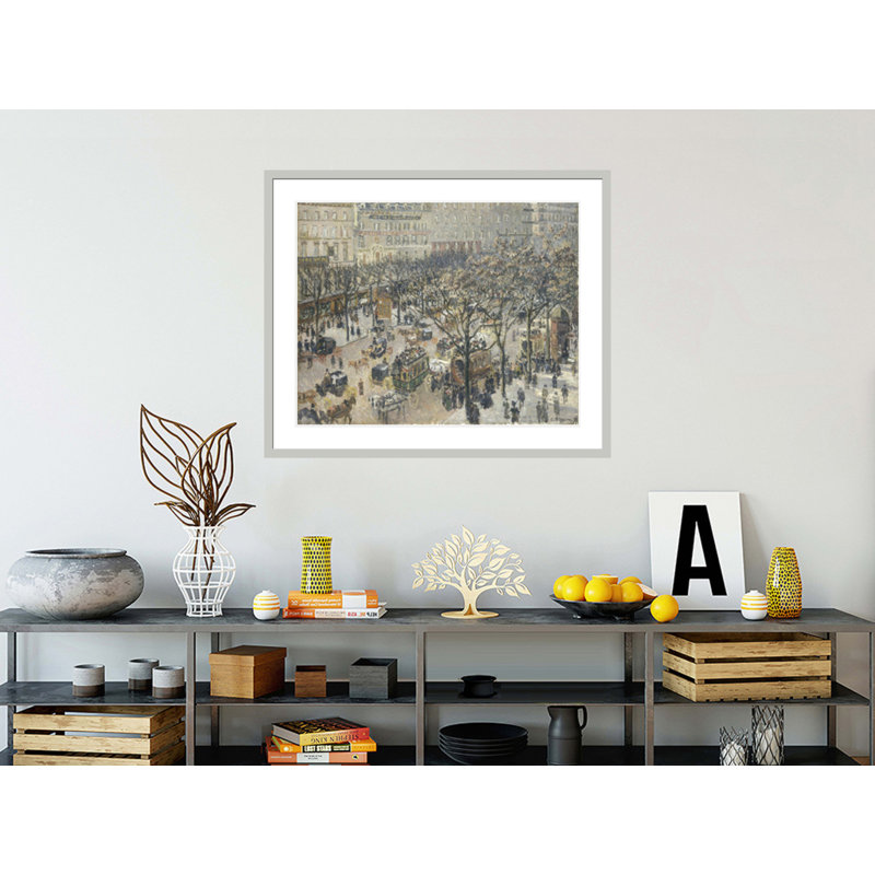 «Boulevard des italiens Morning Sunlight» par Camille Pissarro, impression giclée sur cadre, 33.5" H x 40.43" W