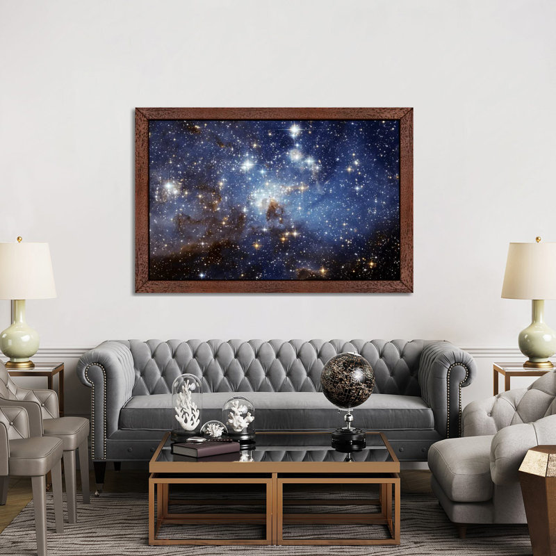 LH-95 Stellar Nursery (Hubble Space Telescope) 1 Piece Wall Art on Canvas, 66.04 cm H x 45.72 cm W, Brown Framed Canvas