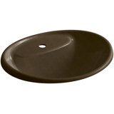 Tides Metal Oval Drop-In Bathroom Sink with Overflow