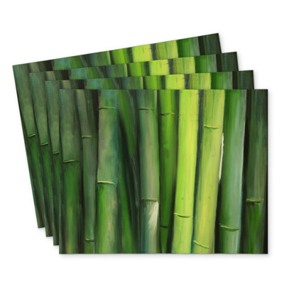 Green Bamboo Polyester Bonniview Set of 4 - Home Decor
