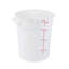 Contenants de rangement pour aliments Lux de 4 pintes, 10 contenants de rangement blancs - couvercles vendus séparément, marqueurs de volume rouges, contenant à vaisselle, poignées latérales, pour ranger les aliments-168722249
