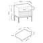 54cm W Manufactured Wood Bedside Table