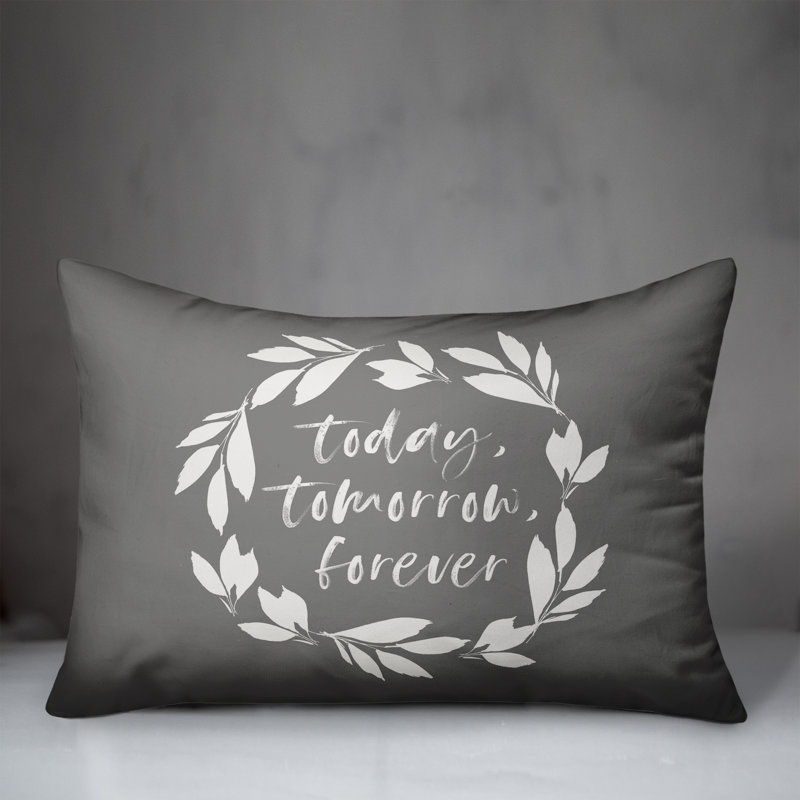 Coussin décoratif intérieur / extérieur en polyester , H 14 po x l 20 po, Gris