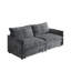 Revêtement confortable gris en velours côtelé gris 2 pour salon à assise haute rembourrée-121048011