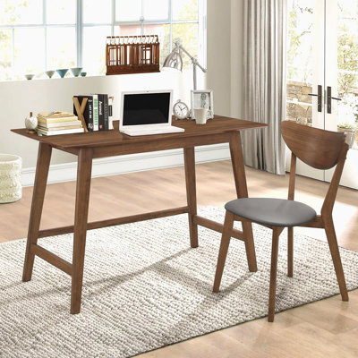 Walnut 2-Piece Writing Desk Set