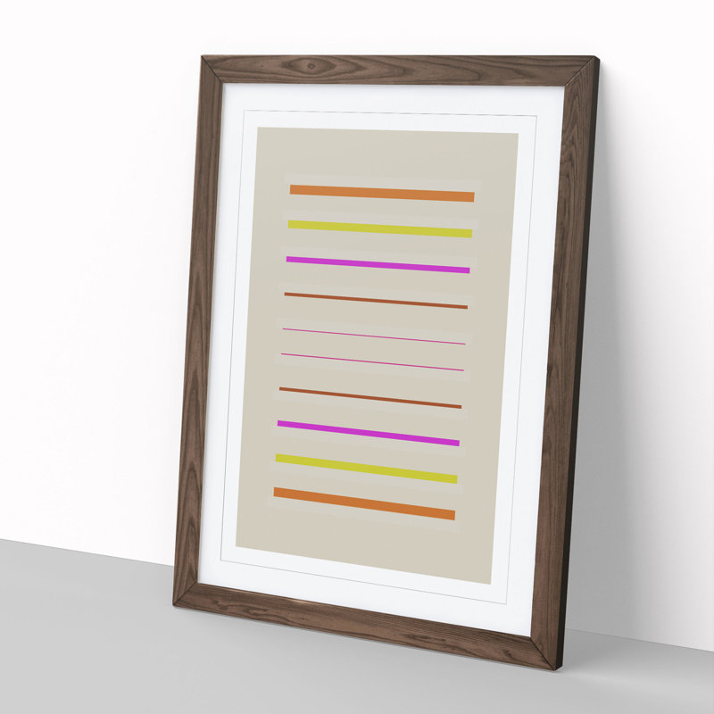 Composition 5 - Picture Frame Painting, 36cm H x 27cm W x 2cm D, Walnut