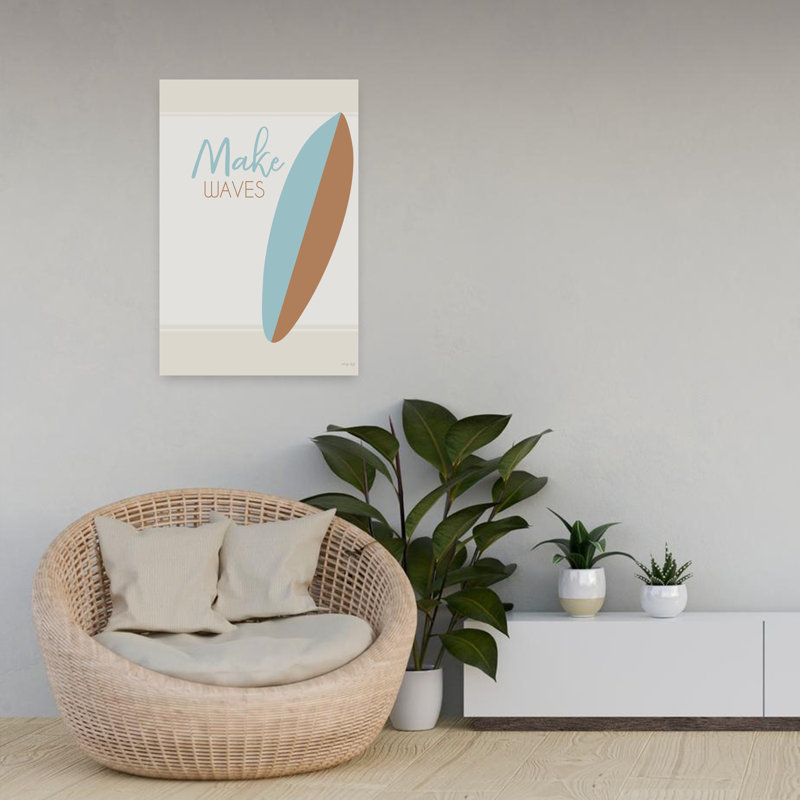«Make Waves Coastal Art», H 24 po x l 16 po