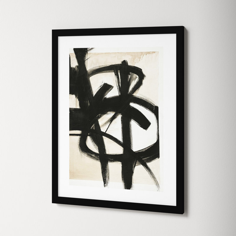 Graphical Shapes 7 by Design Fabrikken, 26.12" H x 20.12" W x 0.88" D, Black Framed Paper