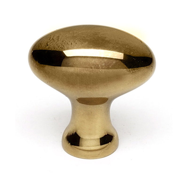Oval Knob, Polished Antique, 1.25" H x 0.75" W x 0.5" D