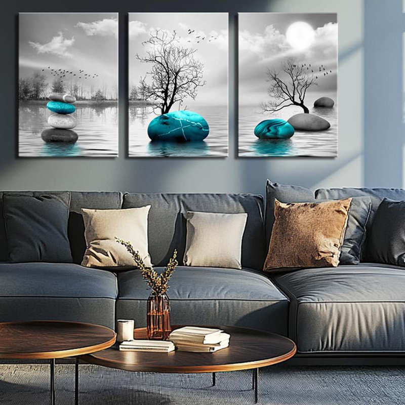 3 Piece Wrapped Canvas Print, 60 cm H x 120 cm W