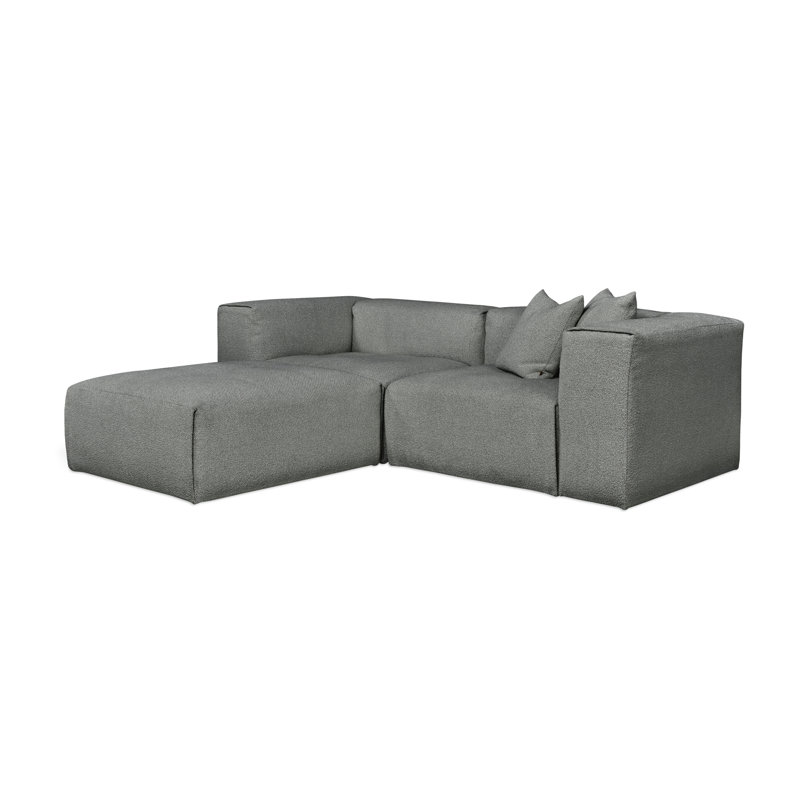 Nest Modular 3-PC Sectional, Scoria Boucle