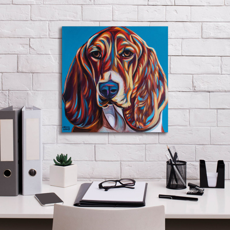 «Dog Besties 2» par Carolee Vitaletti, H 18 po x l 18 po x P 0,75 po
