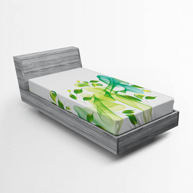 Microfiber Abstract Fitted Sheet, Full Fitted Sheet