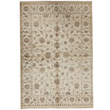Floral Area Rug in Ivory/Brown