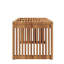 Garden Side Table Manual Brown Solid Teak Wood-59252902