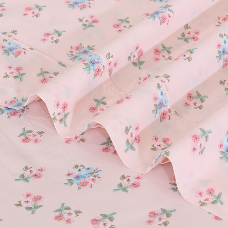 100% Cotton Sheets Sets Soft Crispy Percale Cooling Sheets 16 Inch Deep Pocket Bed Sheets, Twin Sheet Set with 1 Pillowcase