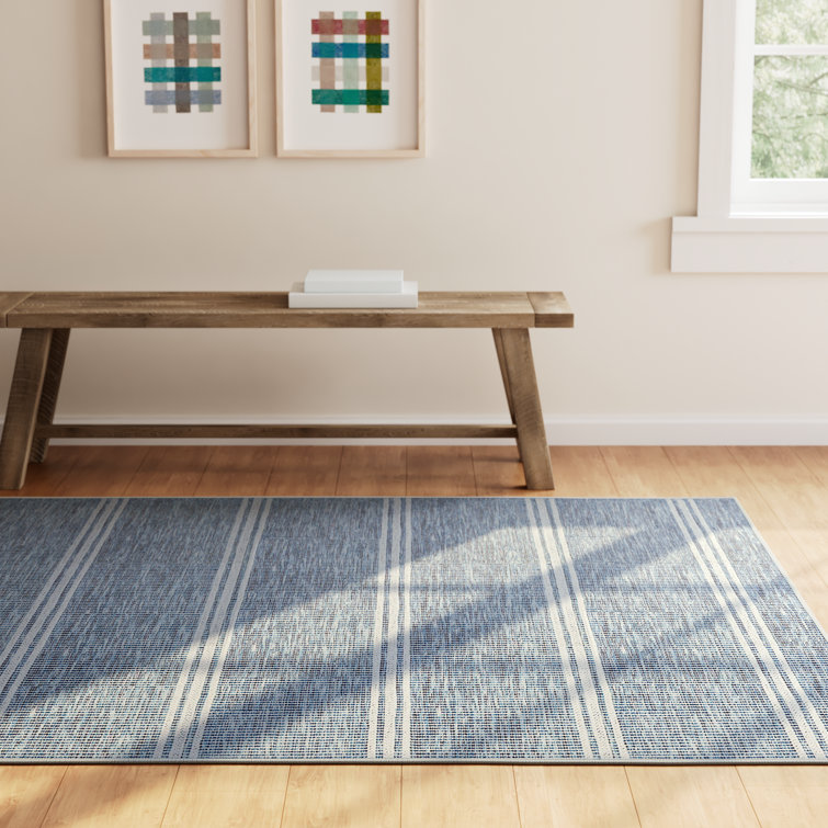 Malta Blue Machine Washable Rug