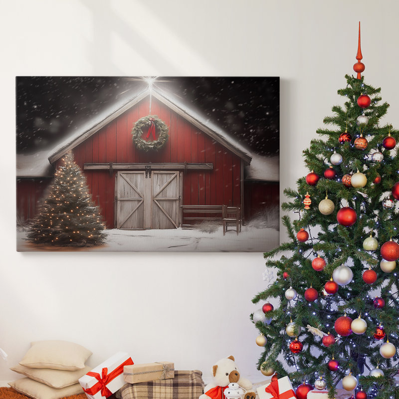 Art des Fêtes de Noël - Toile tendue avec châssis - Série 3-Lxxxi, H 8 po x l 12 po