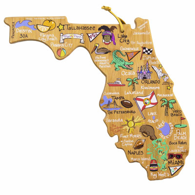 Florida Cutting & Serving Board with Artwork by Fish Kiss