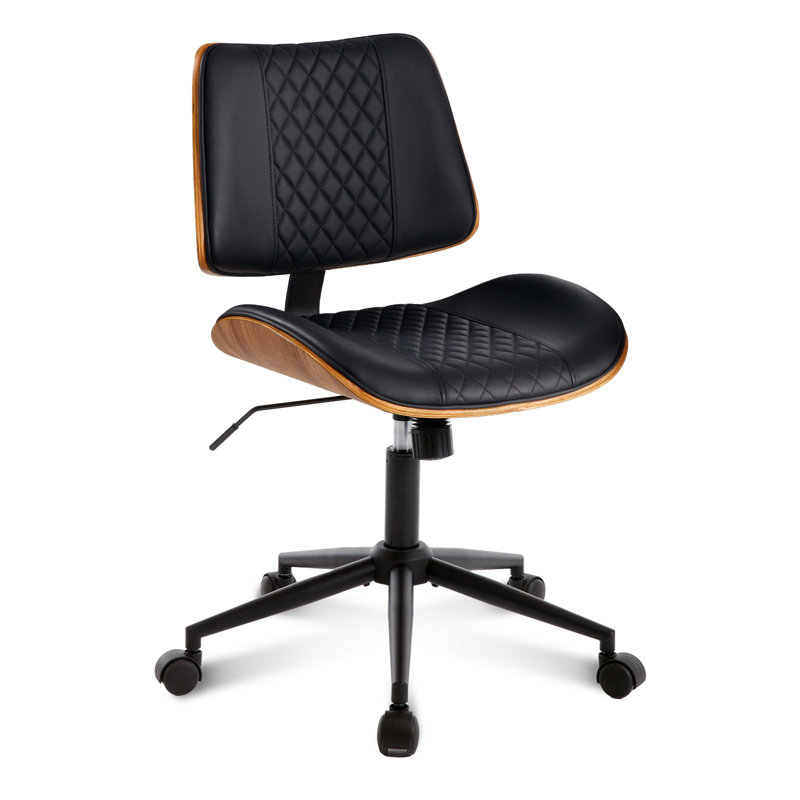 Ergonomic Adjustable Height Task Chair, Black