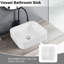 Lavabo de comptoir en céramique à finition blanche - élégant pour les intérieurs de salle de bain, comptoir moderne, blanc, teinté