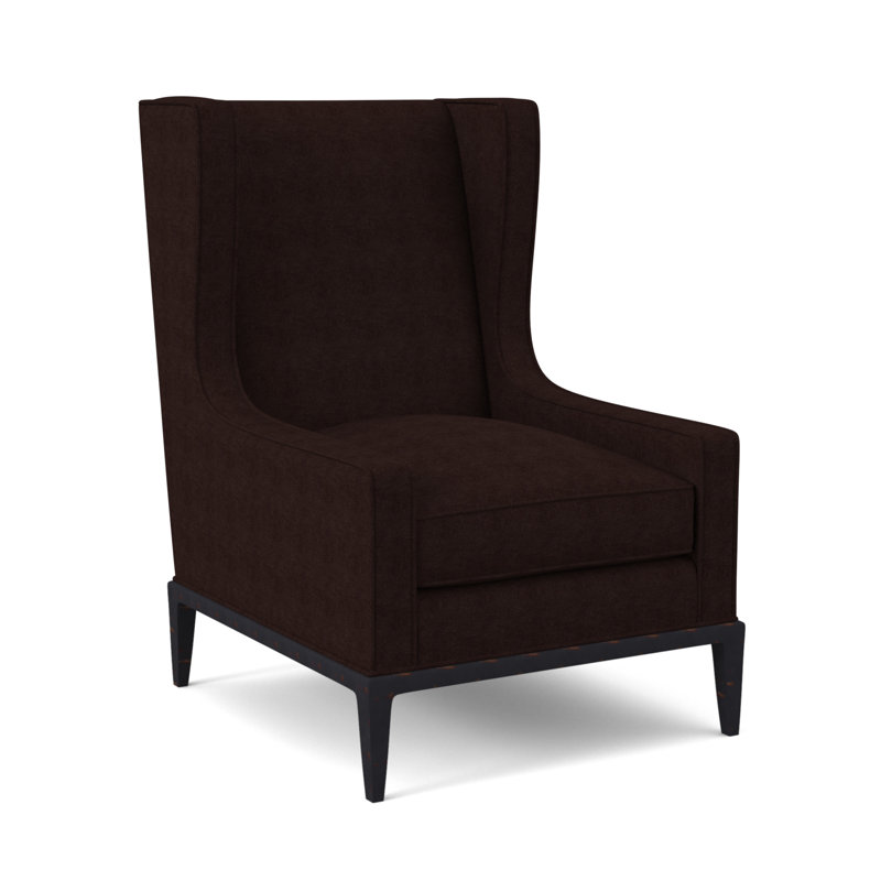 Fauteuil à oreilles 28 po Claxton, Ébène vintage, Acajou Margaret