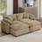 Modern Two/Seater Sofa with Ottoman