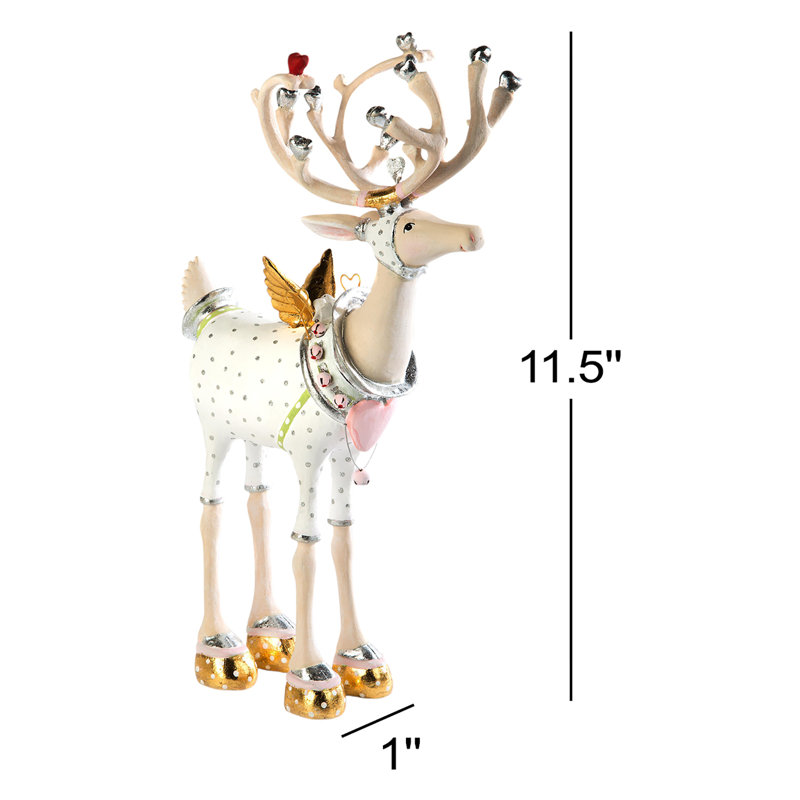Patience Brewster Moonbeam Cupid Reindeer Figure