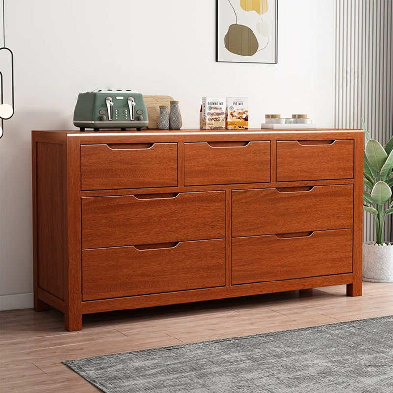 Armoire d'appoint en bois massif brun rougeâtre, H 29,53 po x l 53,15 po x P 17,72 po, Reddish Brown
