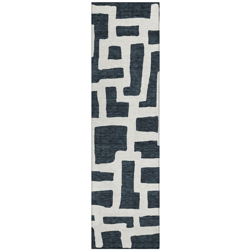 Maliana Washable Abstract Indoor / Outdoor Rug, Runner 2'3" x 7'6"
