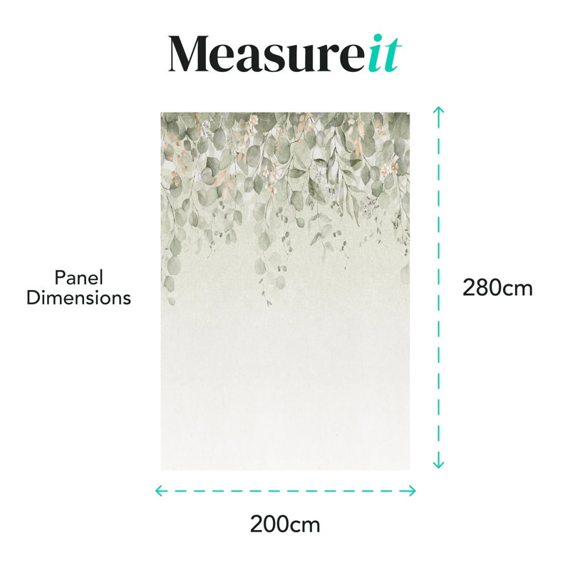 Superfresco Easy Botanical Cascade Print To Order Fixed Size 2.8m x 3m Mural, Green