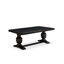 L'ensemble de table de cuisine 7 pièces comprend une table de salle à manger rectangulaire et 6 chaises de cuisine en tissu de lin sable clair avec pieds noirs - finition sable-1852862790-1873149329-1873149334