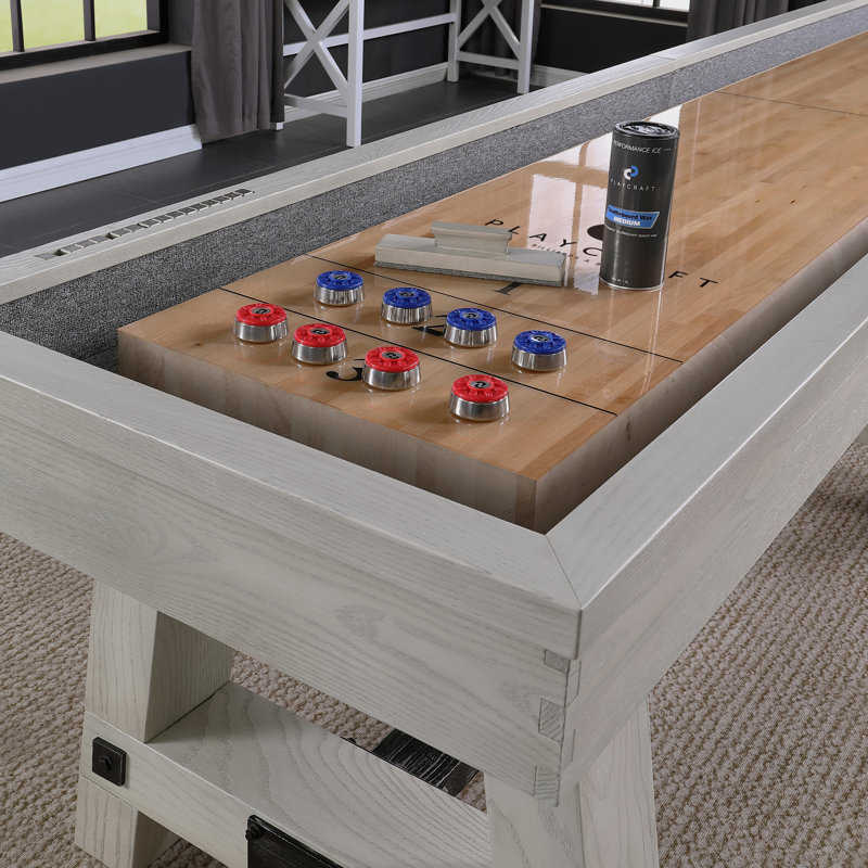 Playcraft Yukon 12’ Pro-Series Shuffleboard, Weathered Fieldstone, Northern Drift, No