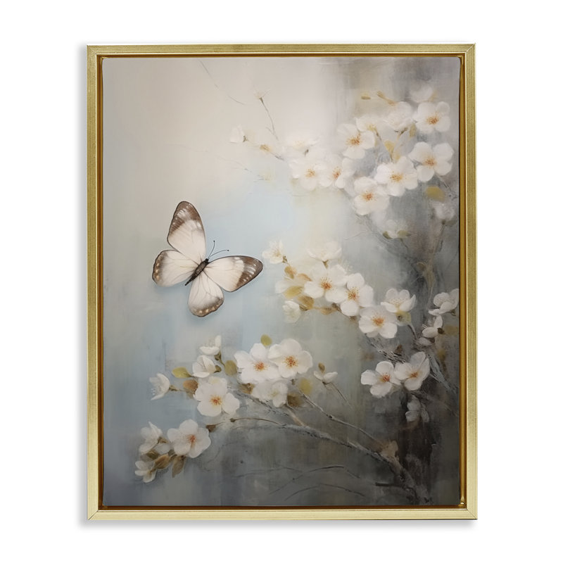  «Spring Spring» par Arlington Prints, H 21 po x l 17 po, Cadre flottant métallique doré