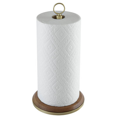 Kitchen Acacia Countertop Paper Towel Holder