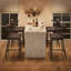 Tabourets de bar de hauteur standard, chaises de bar rembourrÃ©es avec accoudoirs et dossier en bois, tabourets de bar pour Ã®lot de cuisine avec repose-pieds