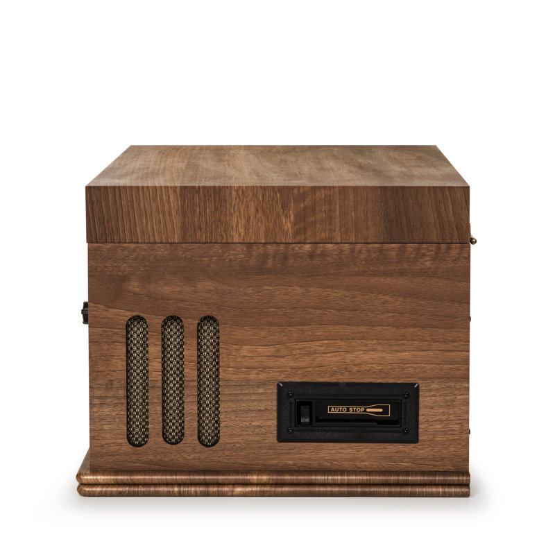 Walnut Vintage Style 8-in-1 Record Player with Bluetooth