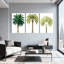 Ensemble de 3 reproductions d'art sur toile, "Palm Trees"-208413997