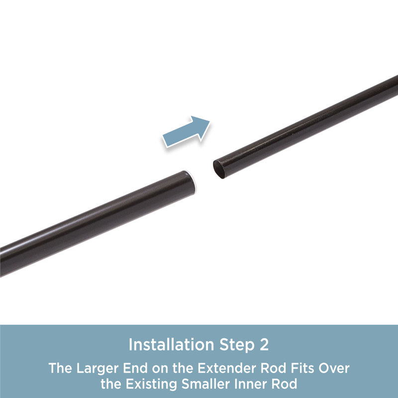 43” Curtain Rod Extender, Oil Rubbed Bronze