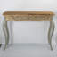 Console rétro en bois rustique avec détails sculptés, 49,21 po de long, finition vieillie
