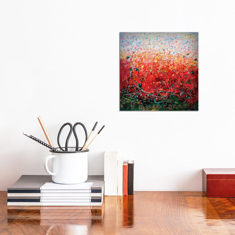 Abstract Poppy Field by OLena Art - Wrapped Canvas Gallery-Wrapped Canvas Giclée