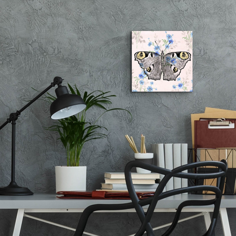 Art mural en verre Moth, H 12 po x l 12 po x P 0,13 po