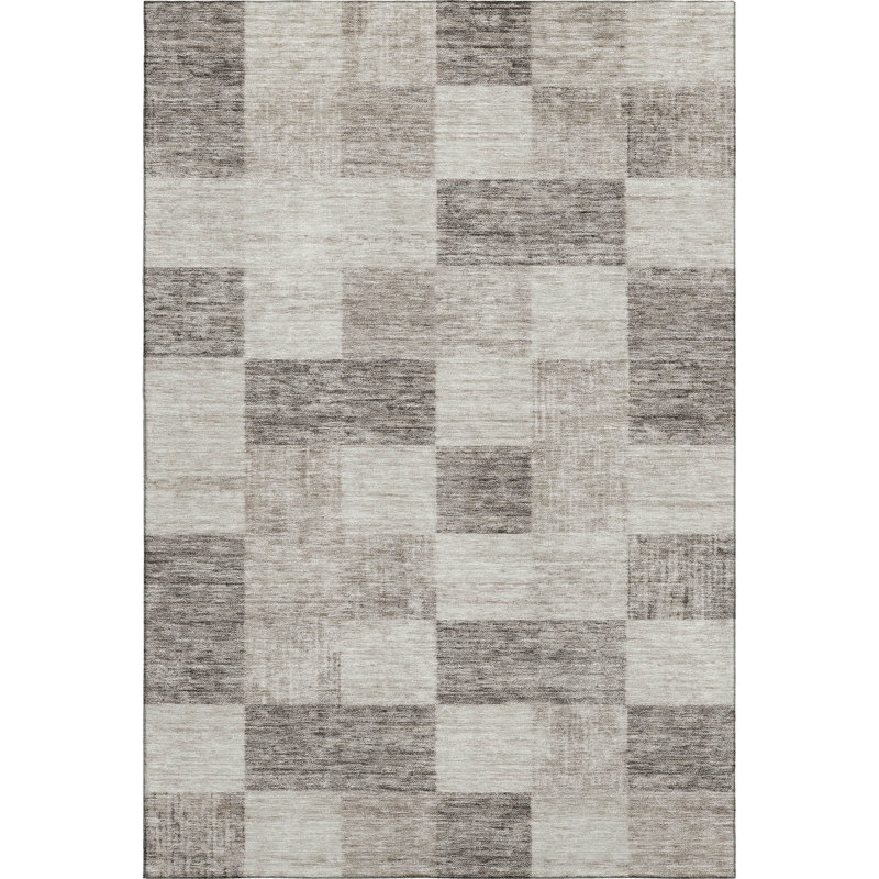 Premium Machine Washable Krause AMF1139 Geometric Rug, Rectangle 2'6" x 3'10"